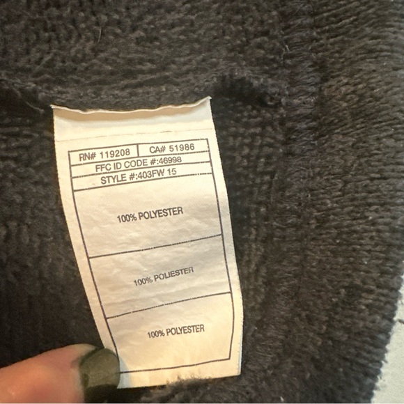 CCM Fleece Womens Grey Detroit Red Wings NHL Hockey Shawl Knit Sweater Large - Picture 9 of 14